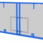 Щит баскетбольный профессиональный из оргстекла толщ. 10 мм (для стоек)