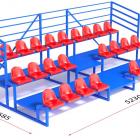 Трибуна трехрядная, с ограждением