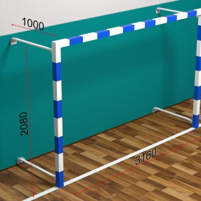 Ворота минифутбольные/гандбольные складные, пристенные
