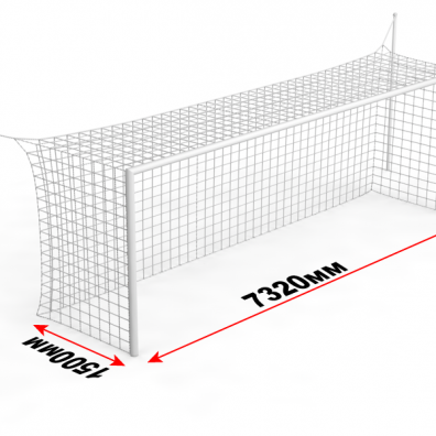 Ворота футбольные (7.32х2.44м) стационарные со стойками натяжения для сетки