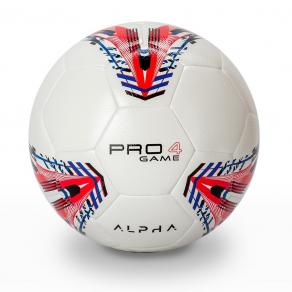 Мяч футбольный AlphaKeepers ProGame*4 white\red 83017 C4