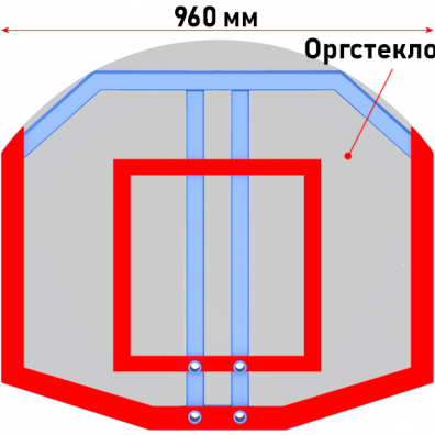 Щит стритбольный из оргстекла