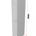 Шкаф для раздевалок металлический однодверный, ширина 300 мм
