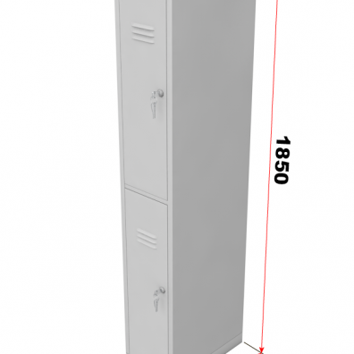 Шкаф для раздевалок металлический двухдверный, ширина 300 мм