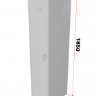 Шкаф для раздевалок металлический однодверный, ширина 400 мм