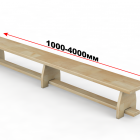 Скамейка гимнастическая с деревянными ножками