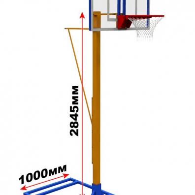Мобильная баскетбольная разборная стойка с регулировкой высоты