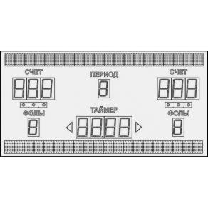 Табло баскетбольное электронное 2600х1200х130мм