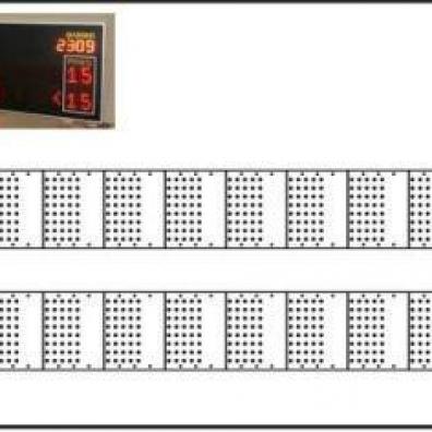 Табло электронное для большого тенниса 2500х900х90мм.