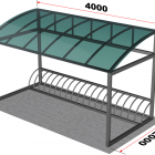 Велопарковка с навесом на 12 мест