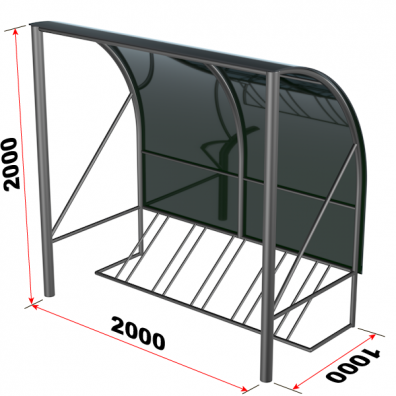 Велопарковка с навесом на 5 мест