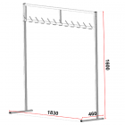 Вешалка мобильная напольная для раздевалок
