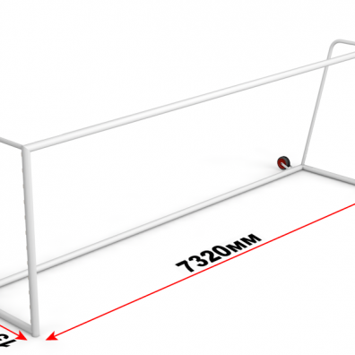 Ворота футбольные (7.32х2.44м) с противовесом