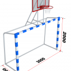 Ворота с баскетбольным щитом из оргстекла