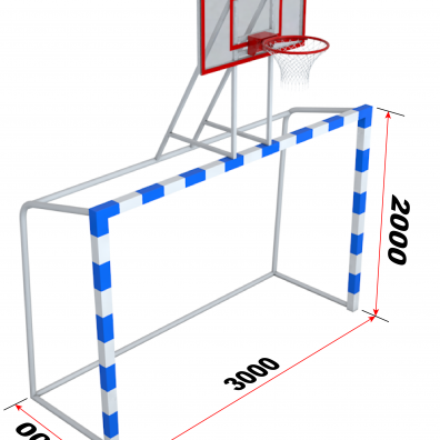 Ворота с баскетбольным щитом из оргстекла