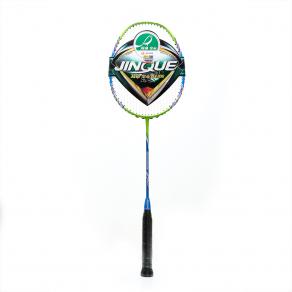 Ракетка для бадм. DOUBLE FISH JINQUE QT-1601, для продвинутых,карбон со струнами,литая,голубой
