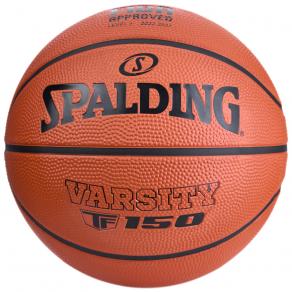 Мяч баск. SPALDING TF-150 Varsity Logo FIBA 84421z, р.7, FIBA Approved (Level 2),резина, коричн-черн