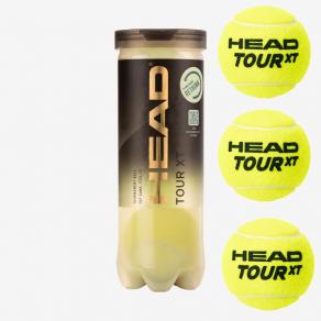 Мяч теннисный HEAD Tour XT 3B, 570823, уп.3 шт,одобр.ITF,сукно,нат.резина,желтый