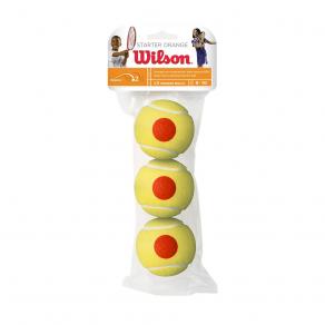 Мяч теннисный детский WILSON Starter Orange, WRT137300, ITF, фетр, нат.рез, уп.3шт, оранж