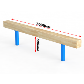 Бревно гимнастическое тренировочное 3 м переменной высоты