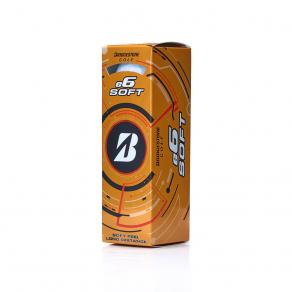 Мяч для гольфа Bridgestone 25 e6 Soft White, BGB5AWX, 3 шт/уп, белый