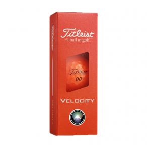 Мяч для гольфа Titleist Velocity 26, T8027S-OR, 3 шт/уп, оранжевый