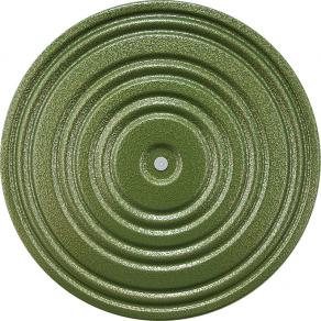 Диск здоровья металлический, диаметр 28 см, зеленый/черный