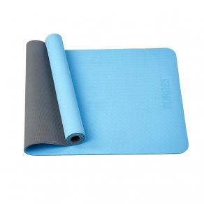 Коврик для йоги TORRES Comfort 4 YL10064, толщина 4 мм, TPE, голубой