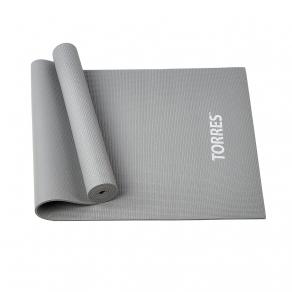 Коврик для йоги TORRES Relax 6 YL12236G, толщина 6 мм, ПВХ, серый