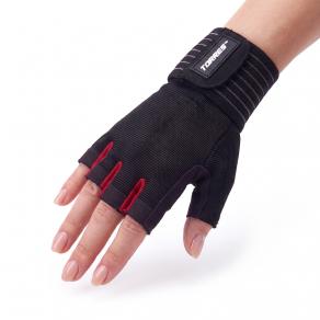 Перчатки для занятий спортом TORRES, PL6267L, р.L, полиэстер, микрофибра, подбивка 6 мм, черные