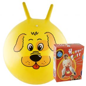 Мяч-попрыгун с ручками Собака 17064, диаметр 45см., жёлтый