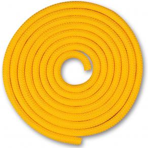 Скакалка гимнастическая INDIGO SM-123-YL, утяжеленная, длина 3м, шнур, желтый
