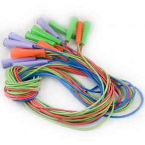 Скакалка, MR-Sk2.65, 2,65м, d 5мм, резин.пластикат,пластик.ручки, мультиколор