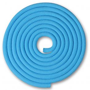 Скакалка гимнастическая INDIGO, SM-121-LBL, утяжеленная, 150г, длина 2,5м, шнур, голубой