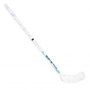 Клюшка для флорбола RealStick LEVEL 2.8, MR-KF-L95, IFF, 95см, лев. крюк, композит, бело-голубой
