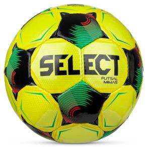 Мяч футзал. SELECT Futsal Mimas V26, 1053471007, р.4,FIFA Basic, 32п, ПУ, руч.сш, желто-зелено-черн.
