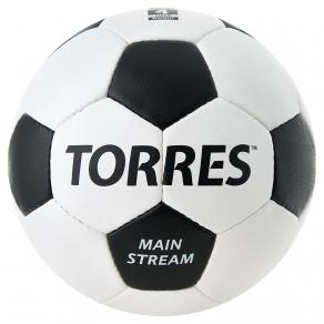 Мяч футб. TORRES Main Stream, F30184,р.4, 32 пан. ПУ, 4 под. слоя, руч. сшив., бело-черный
