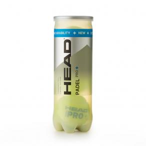Мяч для падела HEAD Padel Pro+, 540203, уп.3 шт, FIP Approved, войлок,нат.резина,желтый