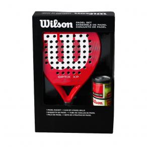 Набор для падела WILSON Optix XP Padel KIT, WR202110U2, ракетка + 3мяча, красный