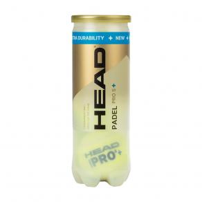 Мяч для падела HEAD Padel Pro S+, 540303, уп.3 шт, FIP Approved, войлок,нат.резина,желтый