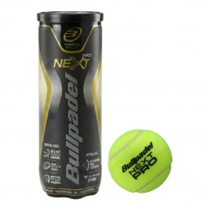 Мяч для падела BULLPADEL Next PRO, AF43000000, уп.3 шт, FIP Approved, войлок, каучук,желтый