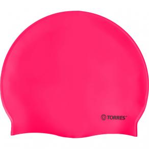 Шапочка для плав. TORRES Flat, SW-12201PK, розовый, силикон