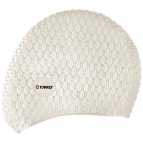 СЦ*Шапочка для плав. TORRES Bobbles, SW-12204WH, белый, силикон
