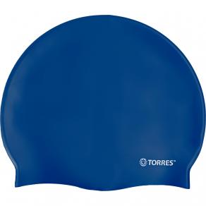 Шапочка для плав. TORRES Flat, SW-12201BL, синий, силикон