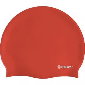 Шапочка для плав. TORRES No Wrinkle, SW-12203RD, красный, силикон