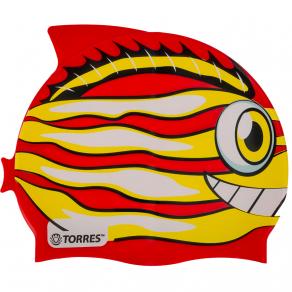 Шапочка для плав. дет. TORRES Junior, SW-12206RD, красный, силикон