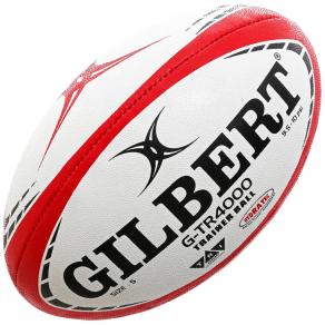 Мяч для регби GILBERT G-TR4000, 42097805, р.5, резина, ручная сшивка, бело-красно-черный