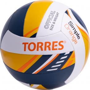 Мяч волейбольный TORRES Simple Orange V323125, размер 5
