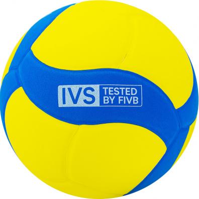 Мяч вол. MIKASA VS170W-Y-BL, р.5, вес 160-180 г, FIVB/IVS,синт.пена ТПЕ, клеен,18 пан,бут.кам,жел