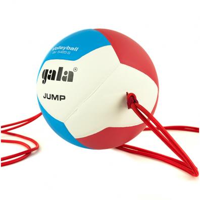Мяч вол. на растяжках GALA Jump 12, BV5485S, р.5, синт.кожа ПУ, клееный, бут.кам, бел-гол-кр.